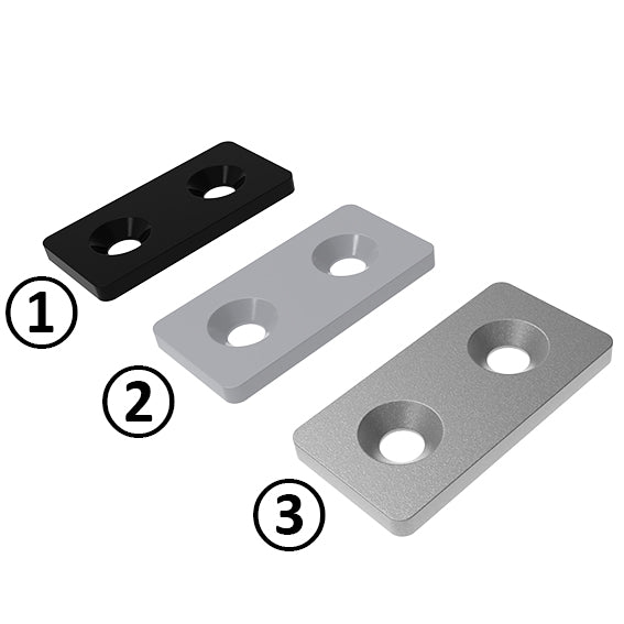 Stahllasche 30x60 M6 schwarz