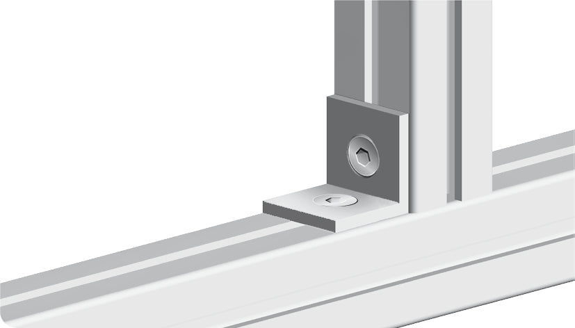 Stahlwinkelset 40x40 I8 schwarz