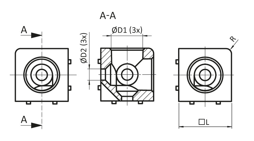 Würfelbinderset  45 B10 3D blank